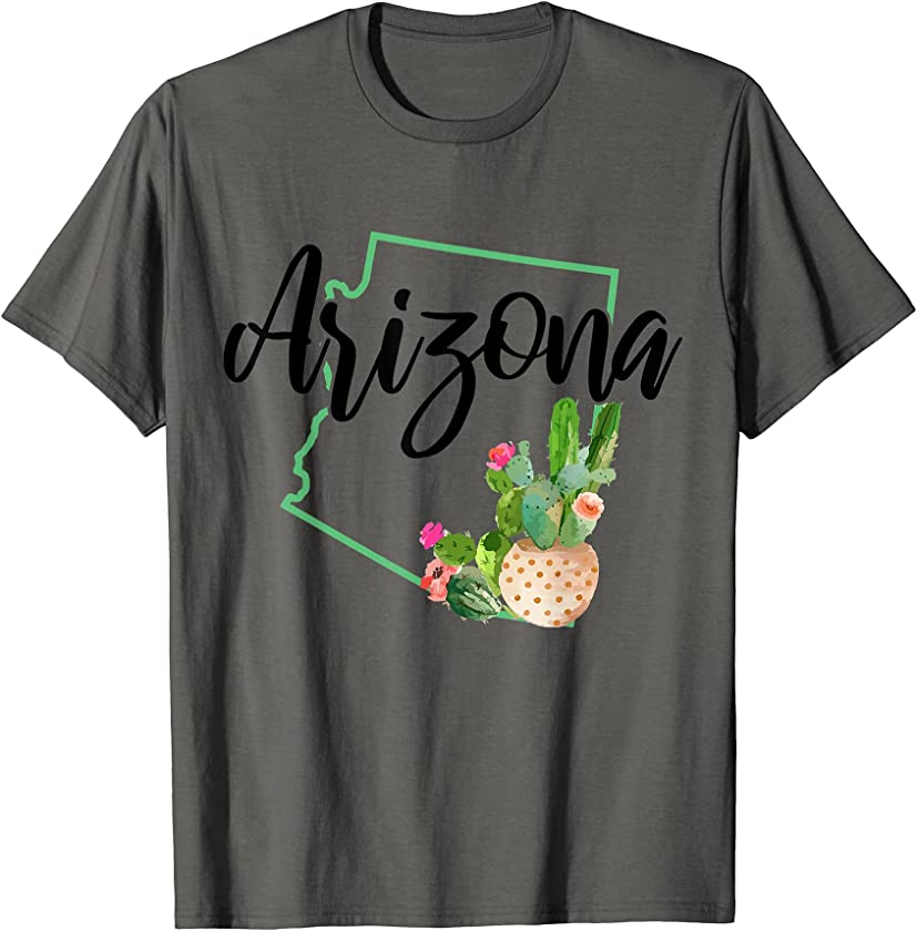 Arizona Pride State Map Cactus Vintage Arizona T-Shirt