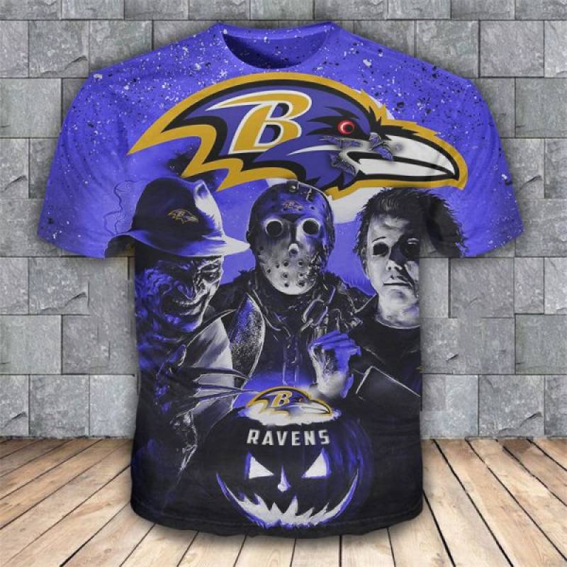 Baltimore Ravens All Over Print – Baltimore Ravens 3D T shirt