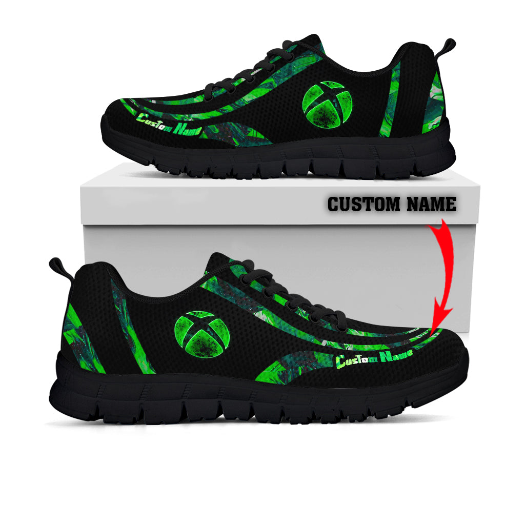 Xbox I’m A Gamer Running Black Sole Sneaker Custom TTM