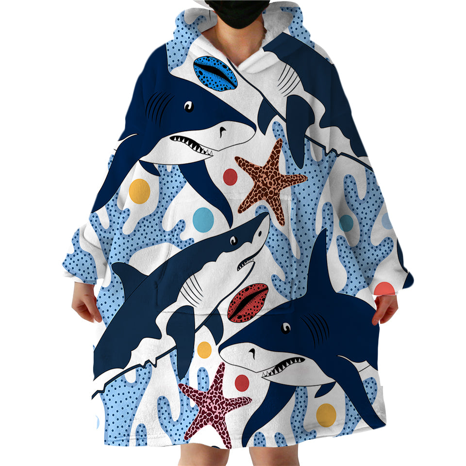 Coral Shark Swlf0094 Hoodie Wearable Blanket