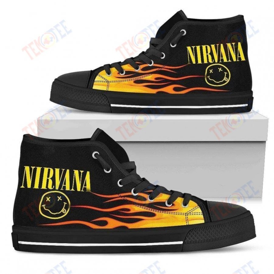 Mens Womens Nirvana Rock Band High Top Canvas Shoes Nice And Comfortable 159314434810959 – TMT454