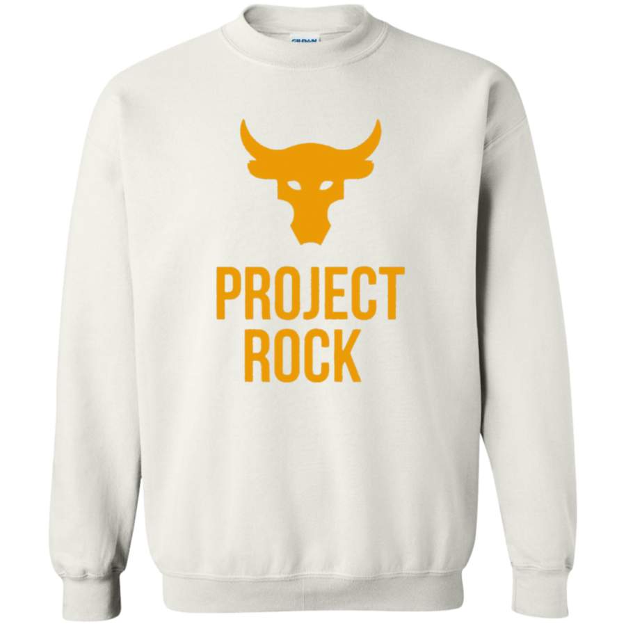 The Rock Dwayne Johnson Project Rock Crewneck Pullover Sweatshirt T-Shirt