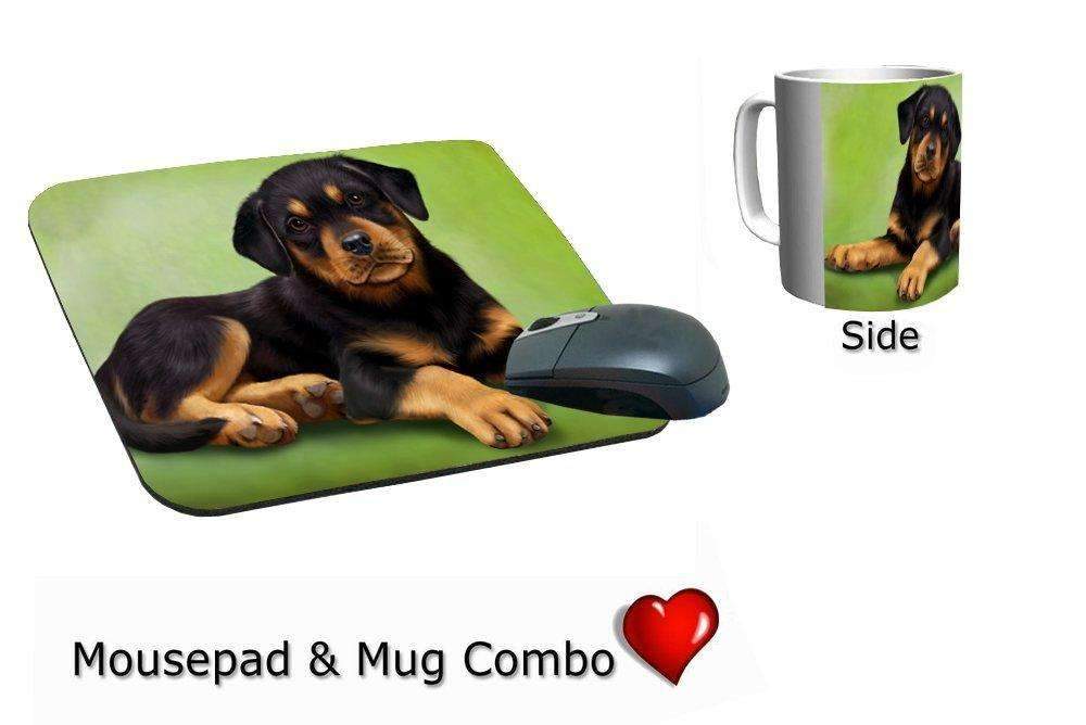 Rottweiler Puppy Dog Mug & Mousepad Combo Gift Set