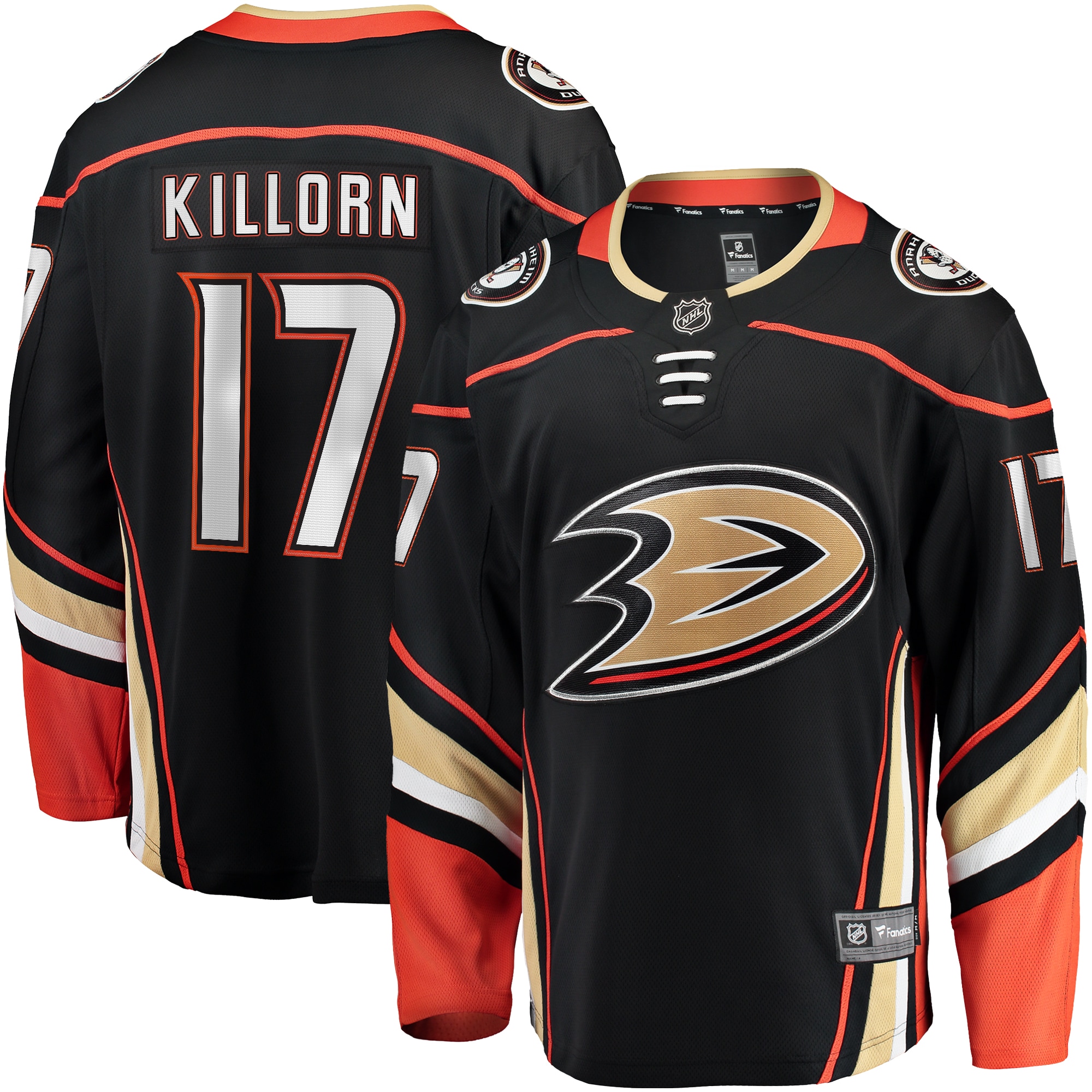 Alex Killorn Anaheim Ducks Branded Home Breakaway Jersey – Black