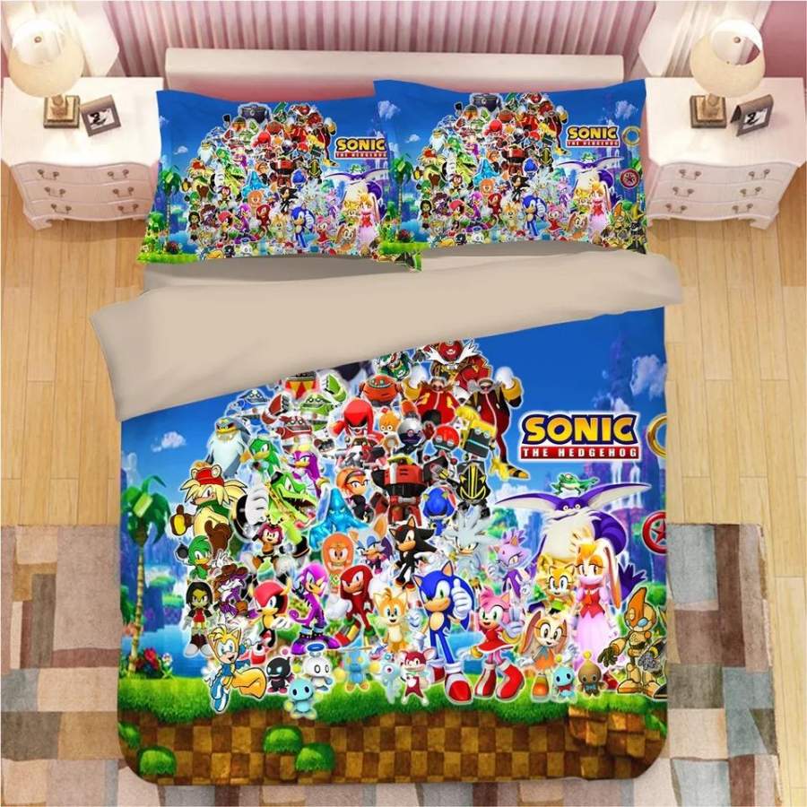 Sonic The Hedgehog #18 Duvet Cover Quilt Cover Pillowcase Bedding Set Bed Linen