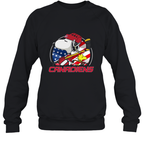 Montreal Canadiens Ice Hockey Snoopy And Woodstock 2D Sweatshirt