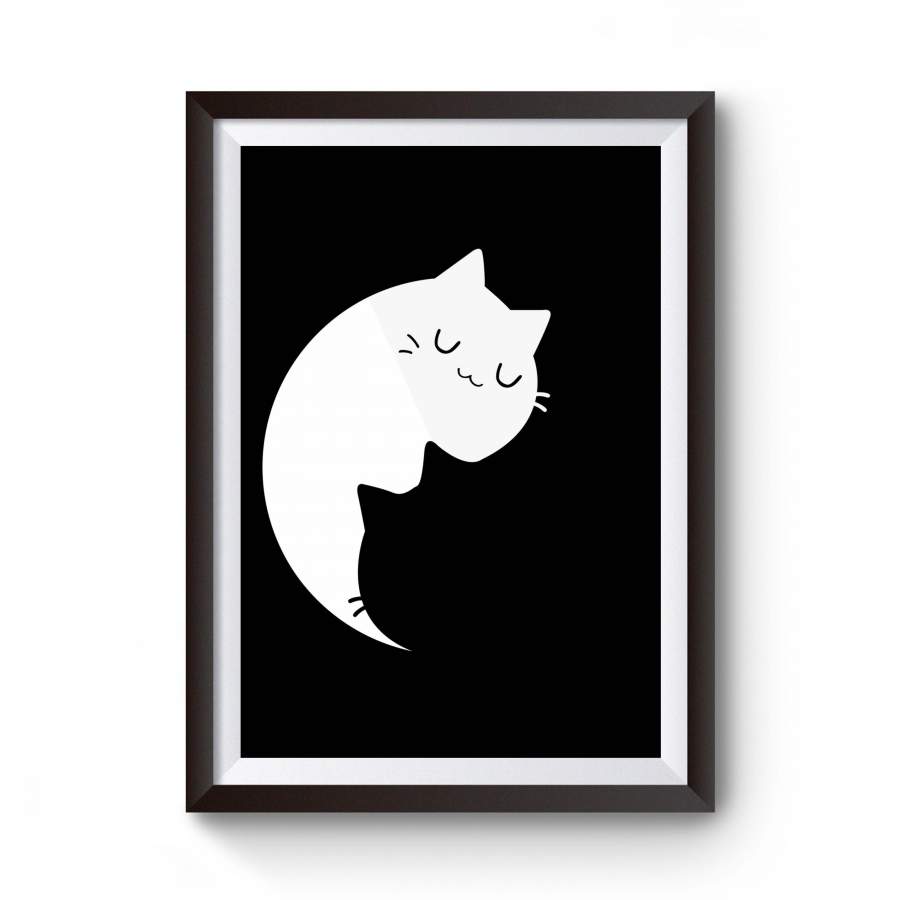 Yin Yang Cats Kittens Poster