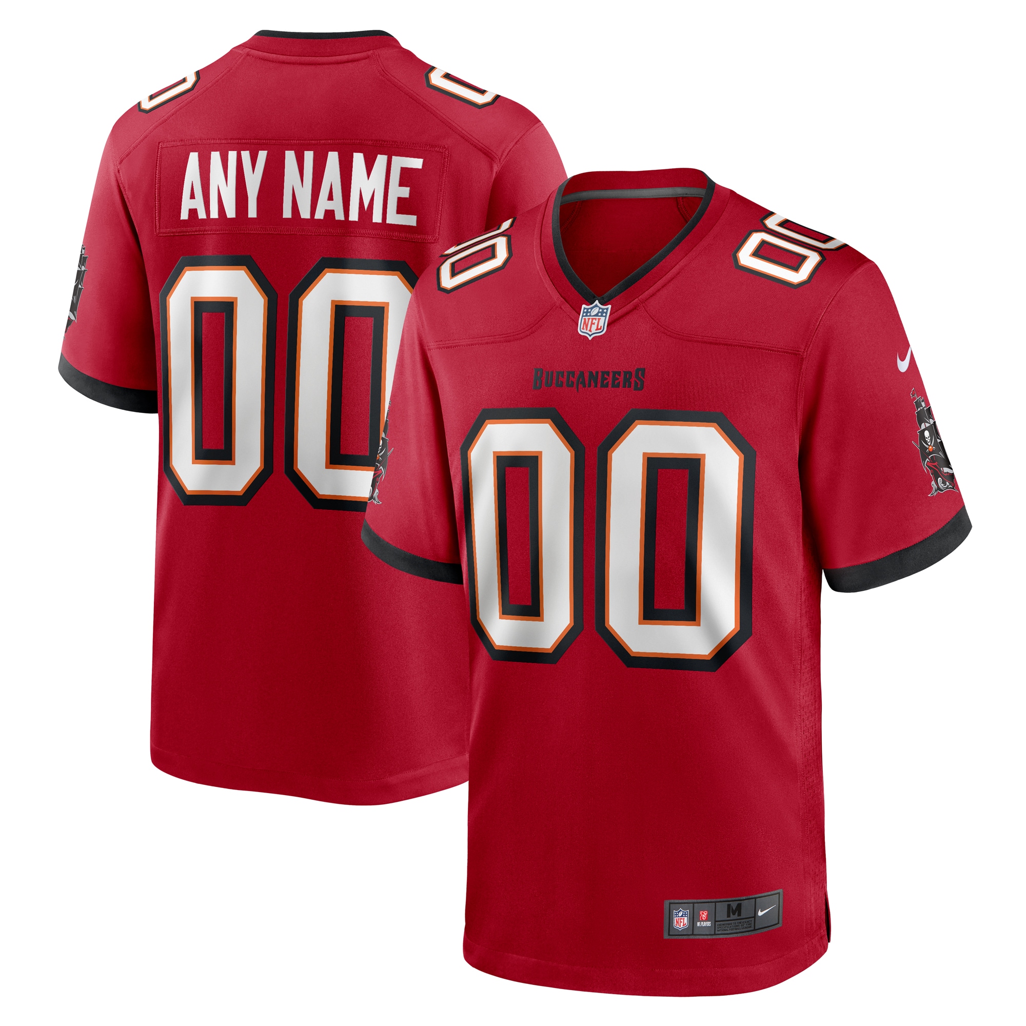 Men’s Tampa Bay Buccaneers Red Custom Game Jersey