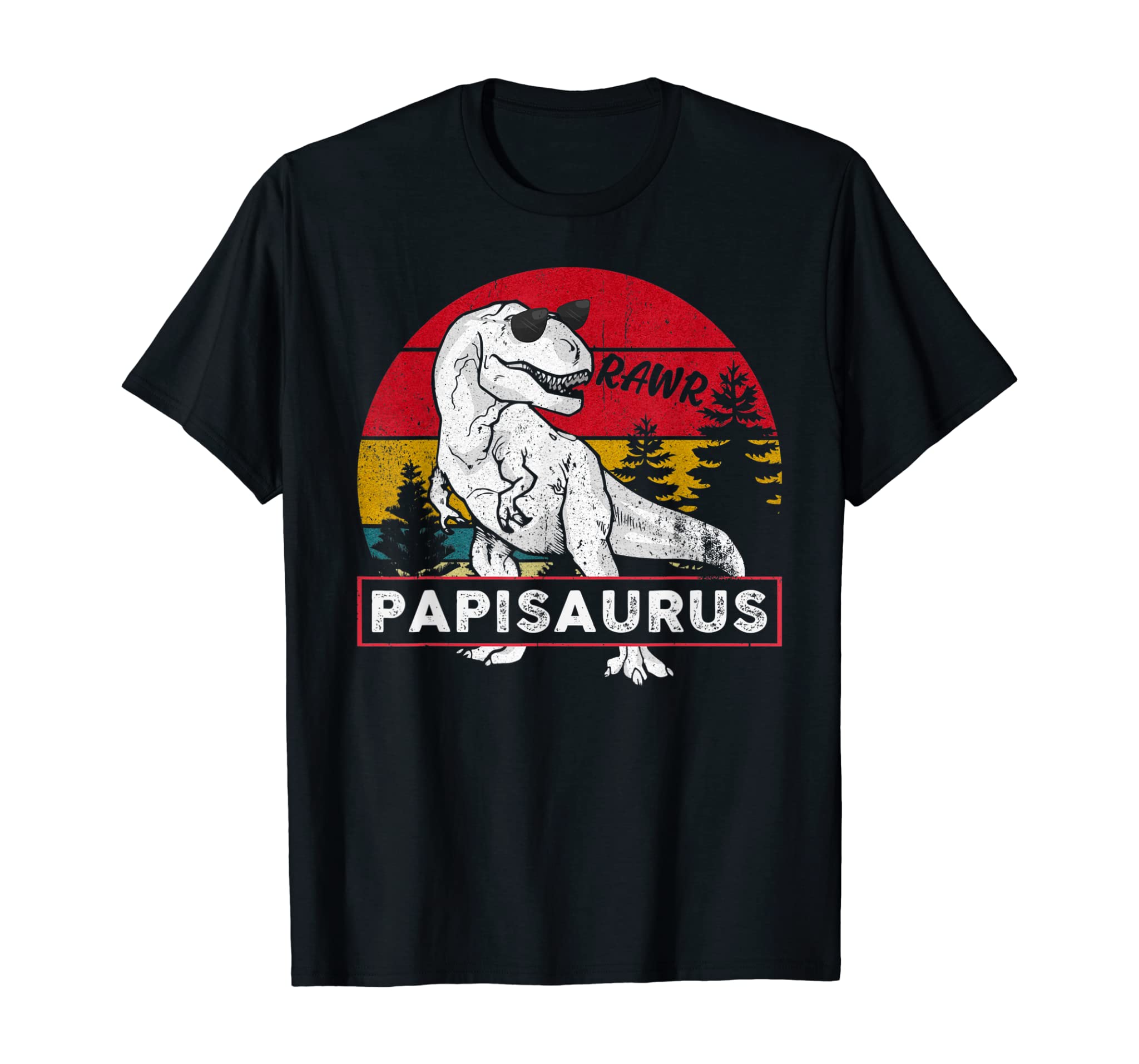 Vintage Papisaurus Shirt Papi Saurus Dinosaur Gift Dad Men