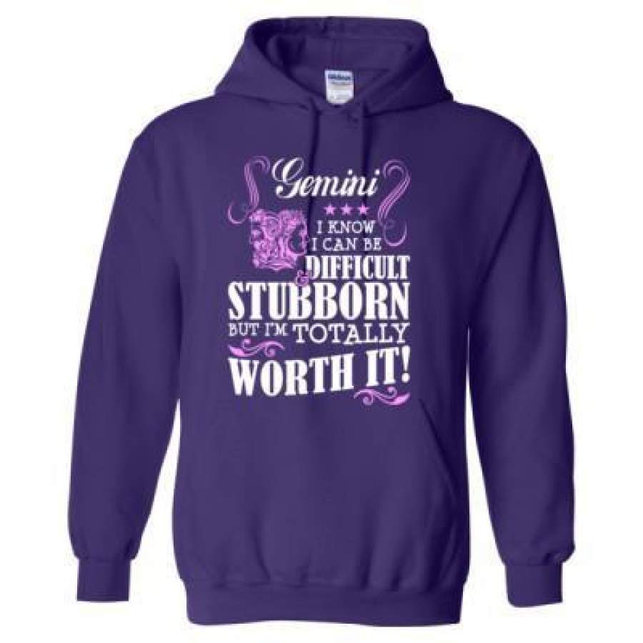 AGR Gemini I Know I Can Be Difficult & Stubborn But Im Totally Worth It – Heavy Blend™ Hooded Sweatshirt