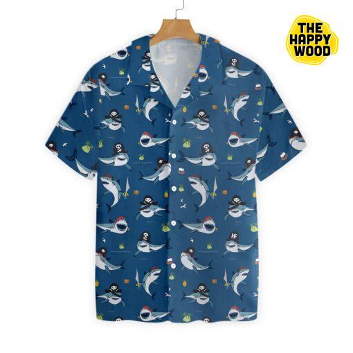 Shark Pirates Hawaiian Hawaii Shirt