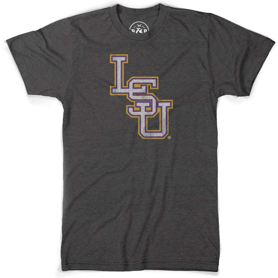 B&B Dry Goods LSU Tigers Baseball Interlock T-Shirt – Charcoal