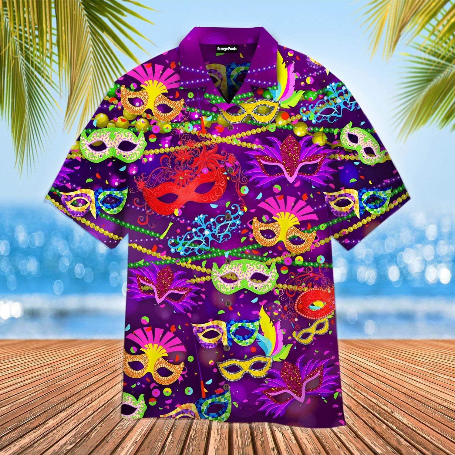 Colorful Mask Mardi Gras Hawaii Shirt For Men Women Adult Ha7701