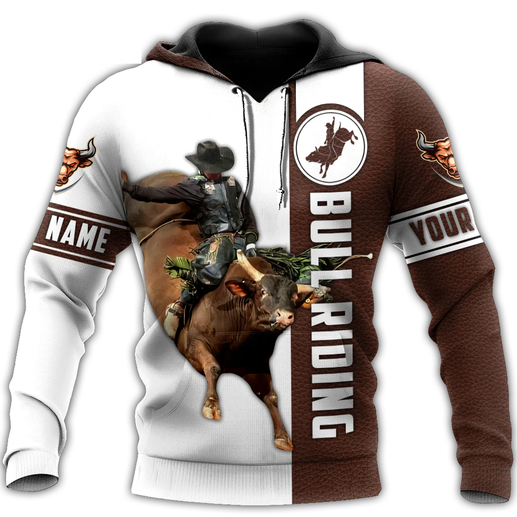 Custom Name Bull Riding Hoodie For Adults, Rodeo Hoodie For Men And Women, Cowboy Hoodie