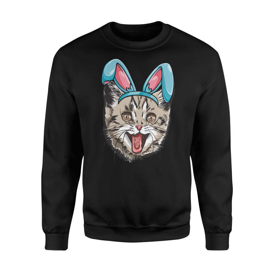 Easter Bunny Cat Kitty Kitten Girls Boys Kids Women Sweatshirt