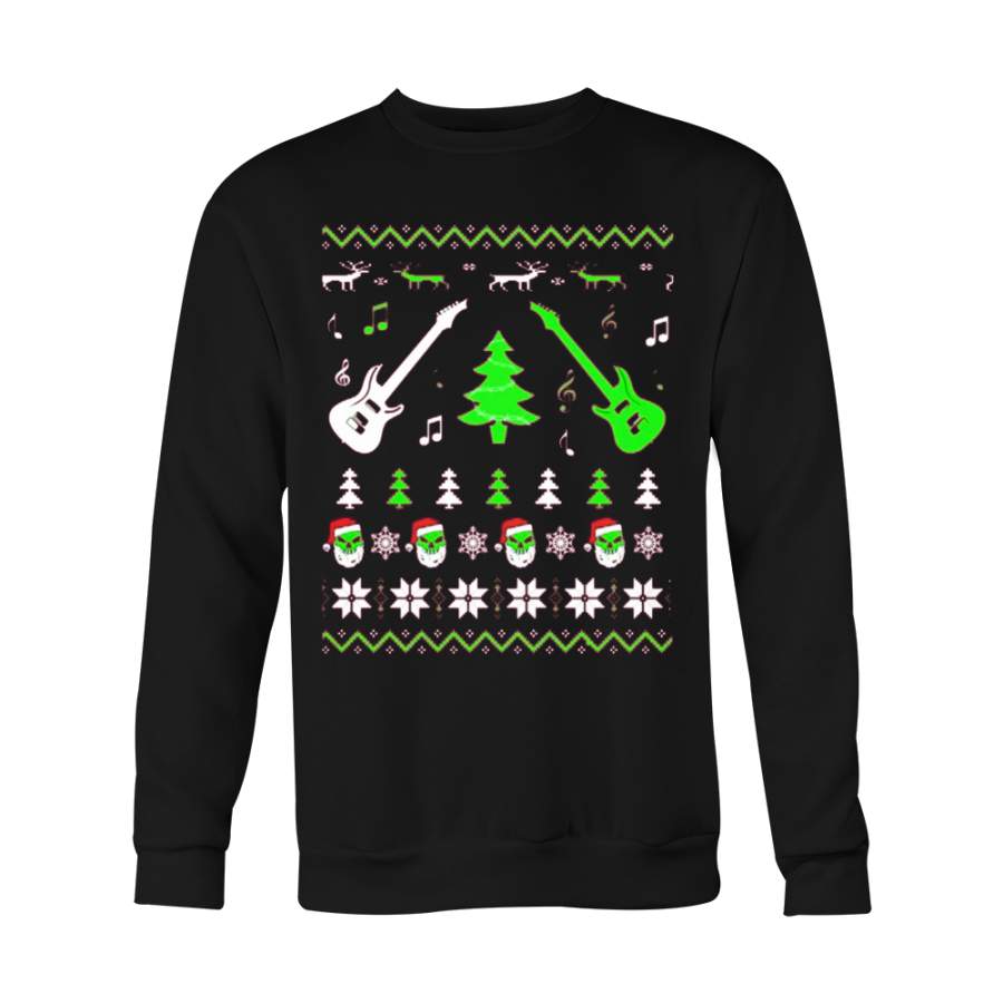 Ugly Christmas Sweatshirt Guitar Style