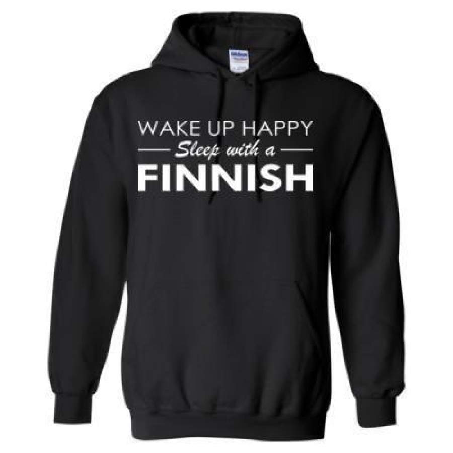 AGR Wake Up Happy Sleep With Finnish – Heavy Blend™ Hooded Sweatshirt