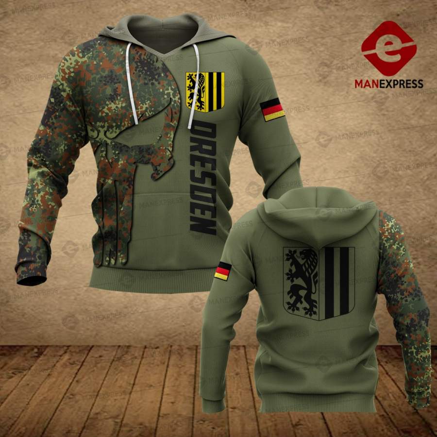 Soldier Dresden – Germany camo 3d Printed HOODIE NQA