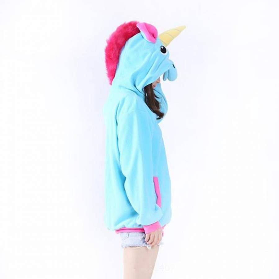 Unicorn Women Hoodie Sweatshirts Zip Up Fleece For Christmas Gift