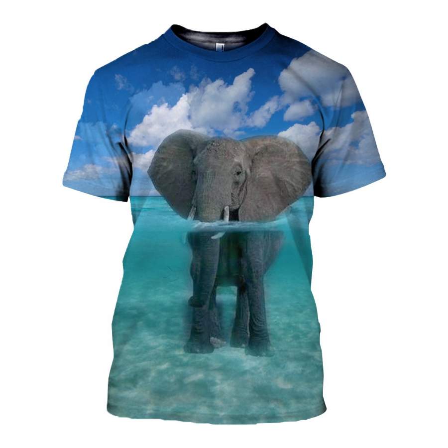 3D All Over Printed elephant T Shirt Hoodie 14122