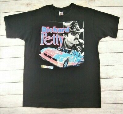 Vintage Richard Petty T Shirt Nascar Single Stitch Tee Usa  Crew Racing 1798