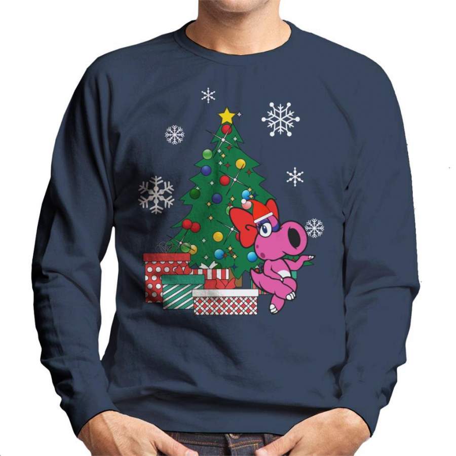 Birdo Around The Christmas Tree Mario Men’s Sweatshirt
