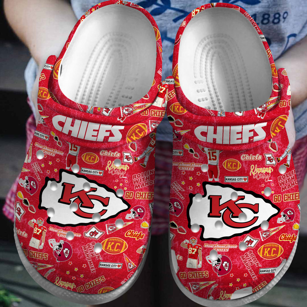 Kansas City Chiefs NFL Christmas Crocss Clogs Crocband Shoes Comfortable For Men Women and Kids