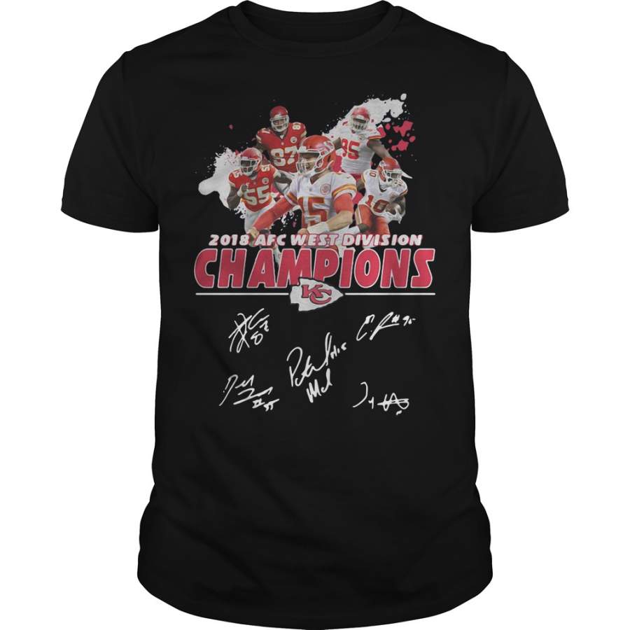 2018 AFC west division Champions Kansas City Chiefs T-Shirt