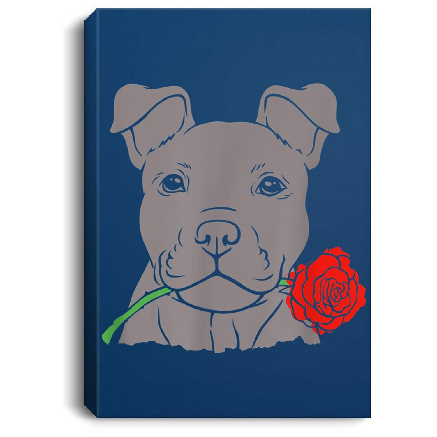 Puppy Love Cute Rescue Puppy Valentine’s Day Girlfriend Gift Portrait Canvas