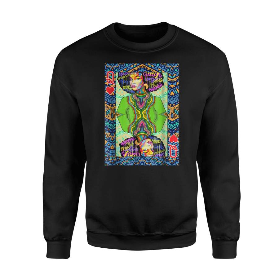 Dashiki Educated Black Queen – African DNA Pride Sweatshirt