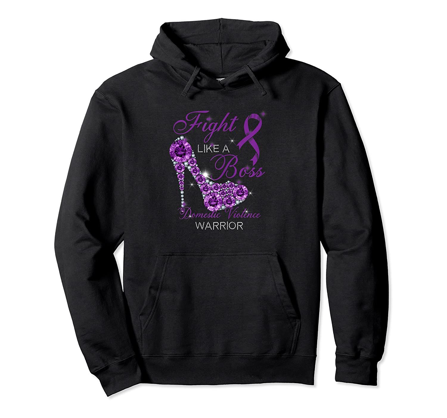 Womens Fight Like A Boss Domestic Violence Awareness Pullover Hoodie, T-Shirt, Sweatshirt