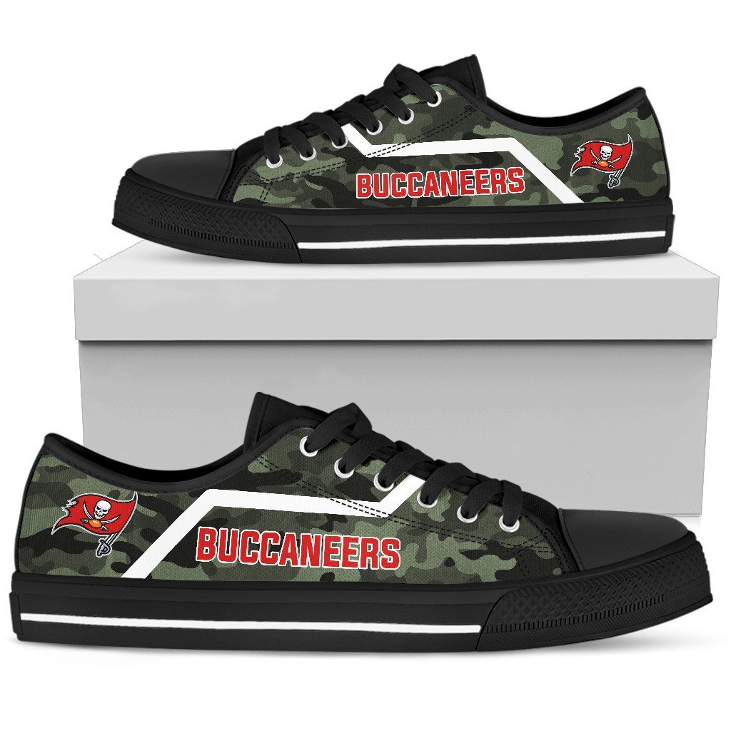 Camo Tampa Bay Buccaneers Logo Low Top Shoes