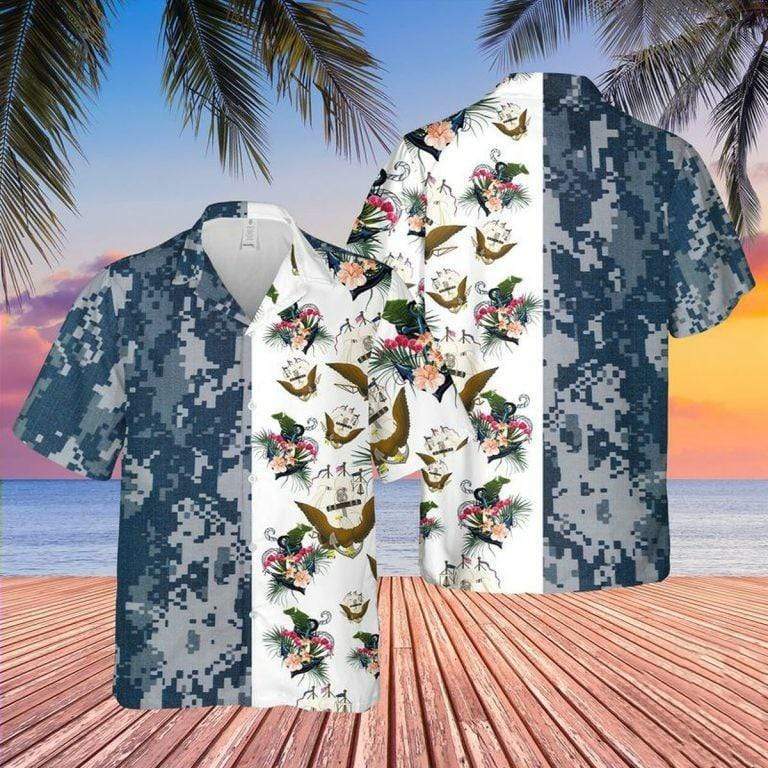 Us Navy Tropical Hawaiian Shirt Pre11304