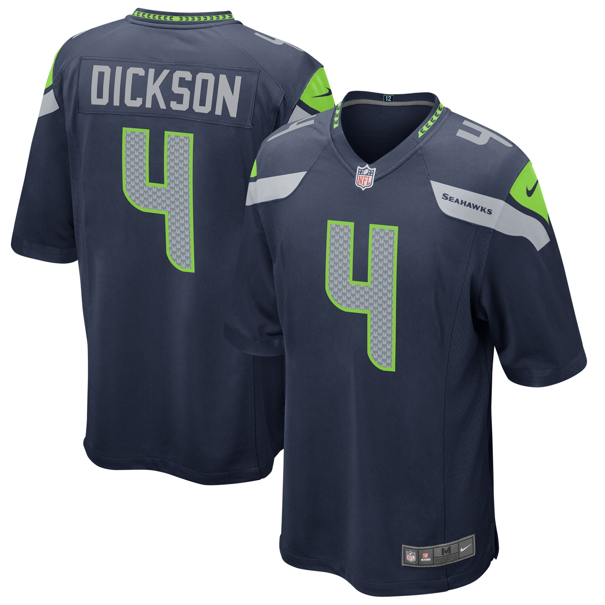 Men’s Seattle Seahawks Michael Dickson College Navy Game Jersey