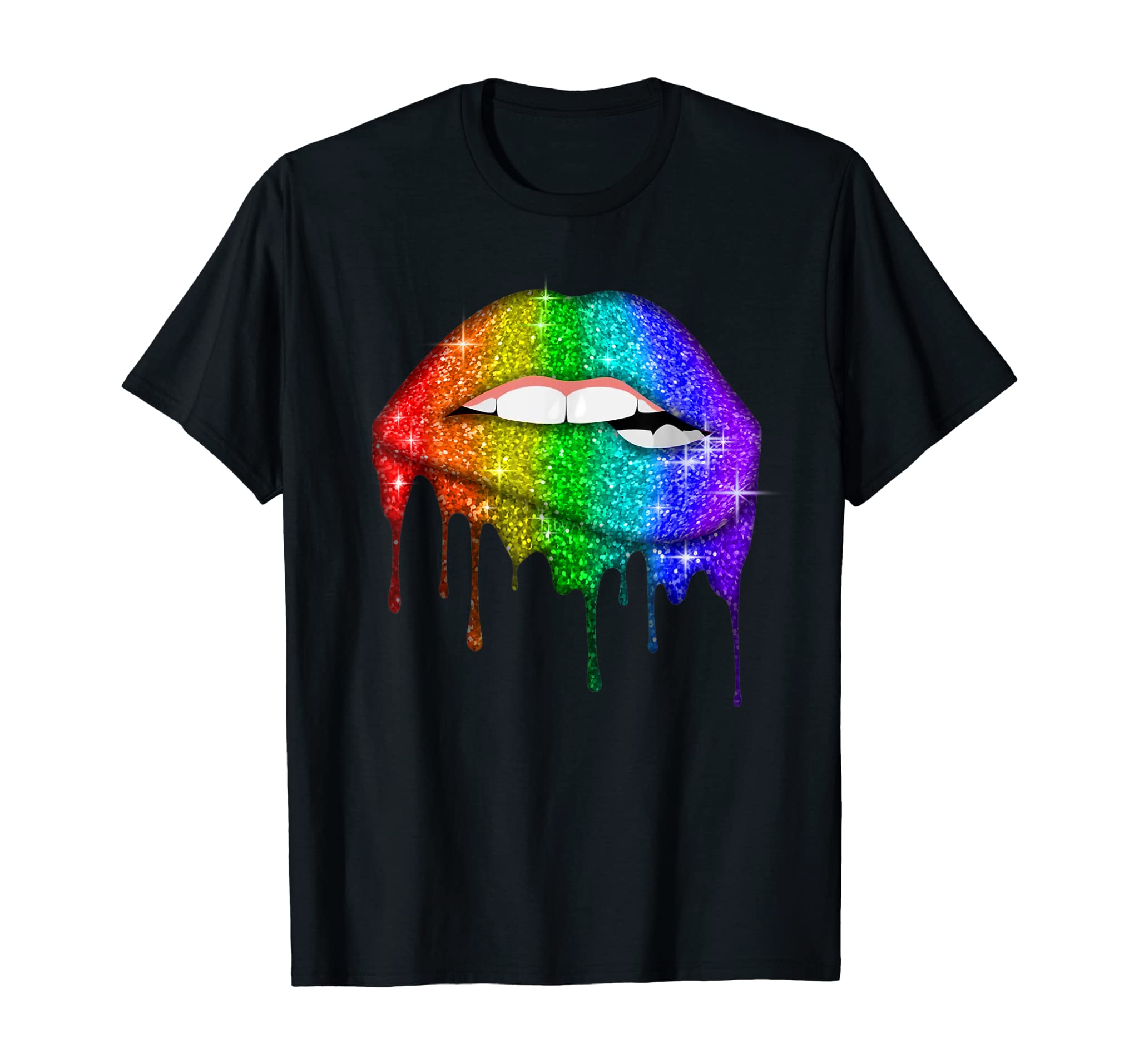 Rainbow Lips Pride Gay Lesbian Lgbt Gift T-Shirt