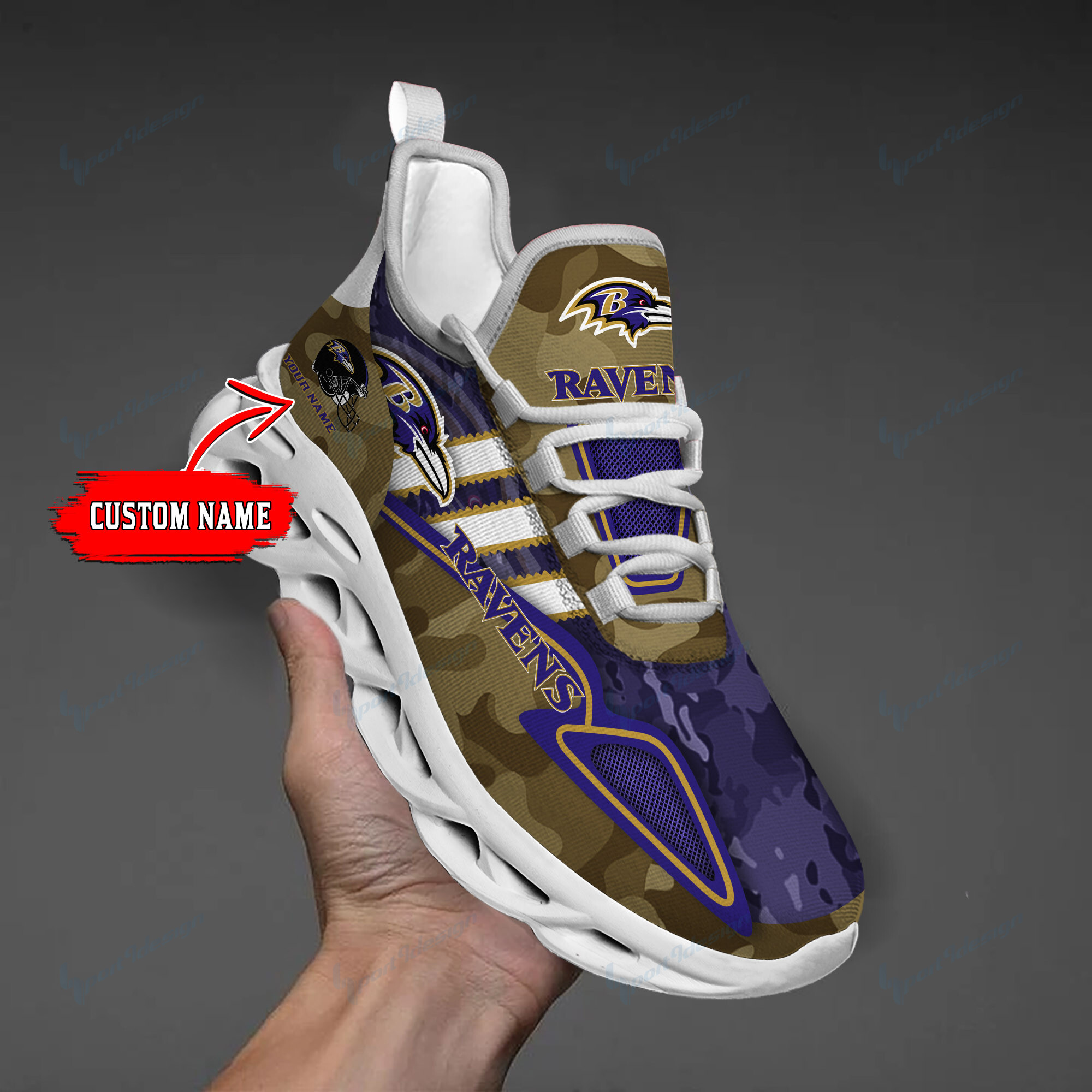 Baltimore Ravens Personalized Yezy Running Sneakers Bb266