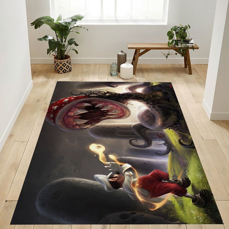 Super Mario Bros Piranha Plant Representation Art And Craft Area Rug Living Room And Bed Room Rug Gift Us Decor Vh3