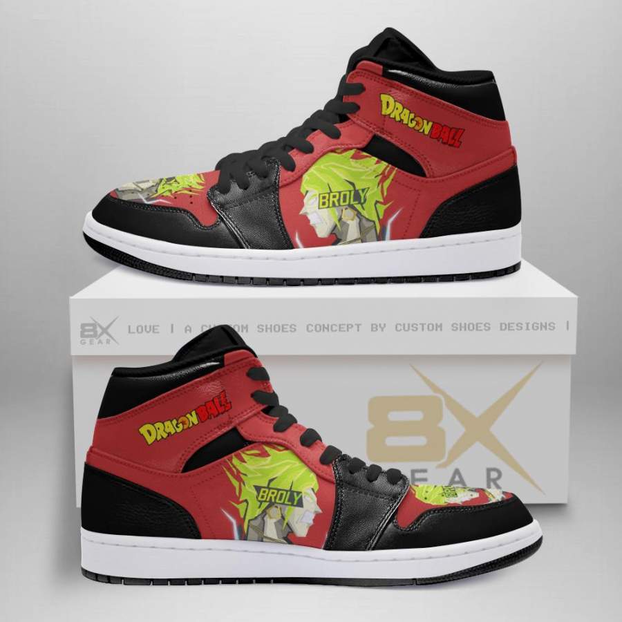 Dragon Ball Jordan Sneakers Broly Angry Face Anime Shoes T12294