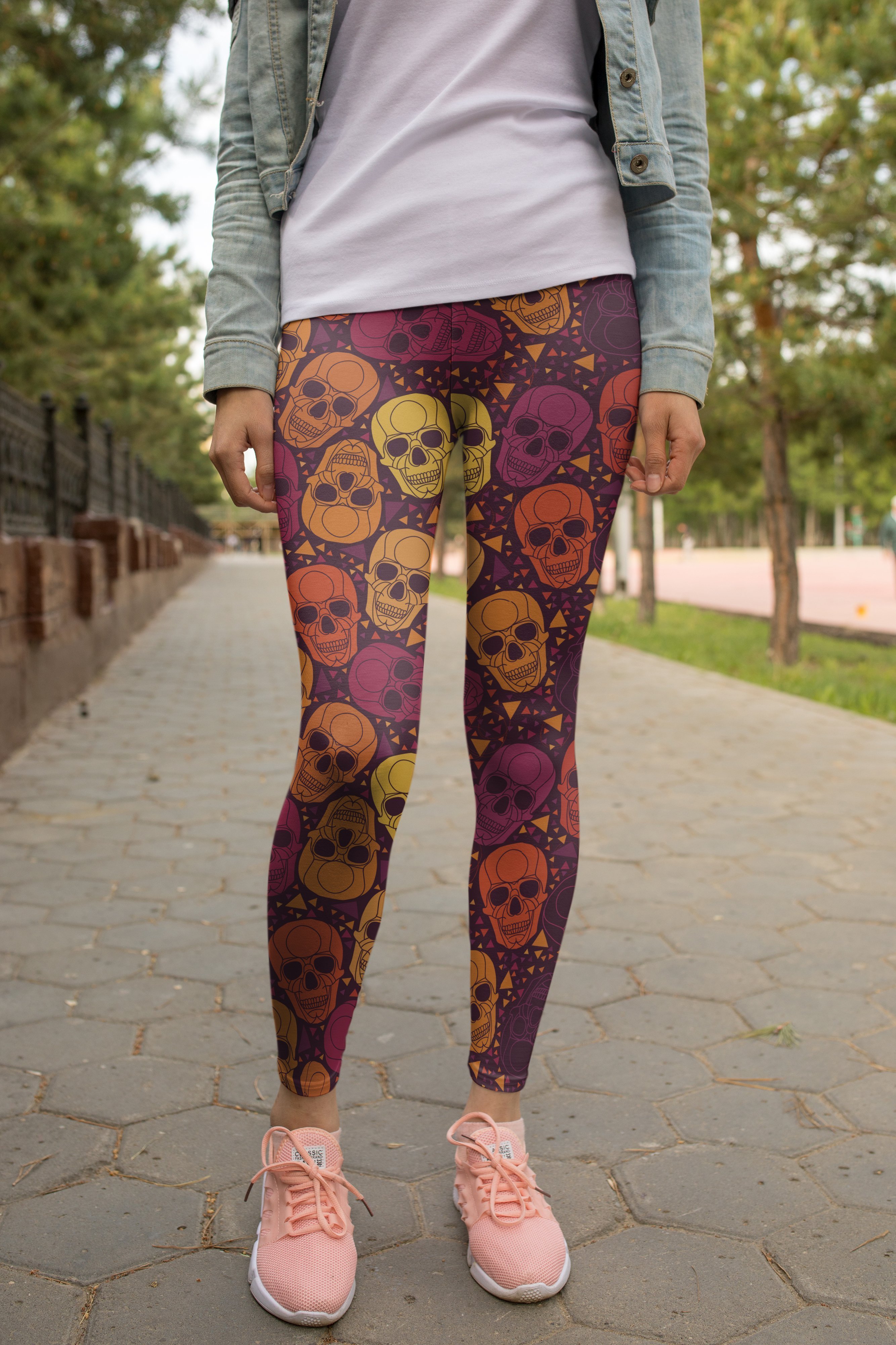 3D All Over Print Fantasy Skull Legging