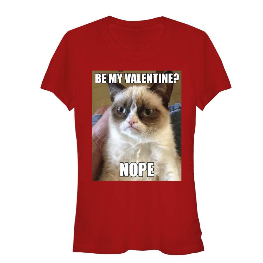 Grumpy Cat Junior’s Be My Valentine  T Shirt Red