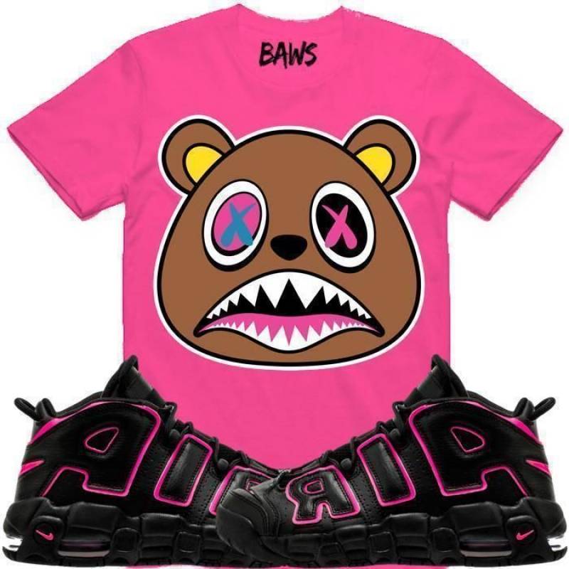 CRAZY BAWS Pink Sneaker Tees Shirt-Uptempo Pink Blast