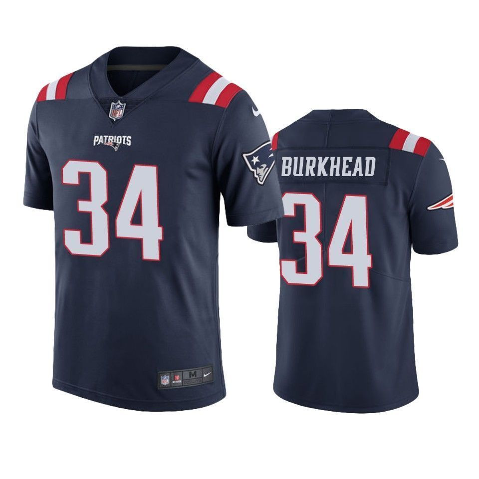 New England Patriots Rex Burkhead Navy Color Rush Limited 3D Jersey