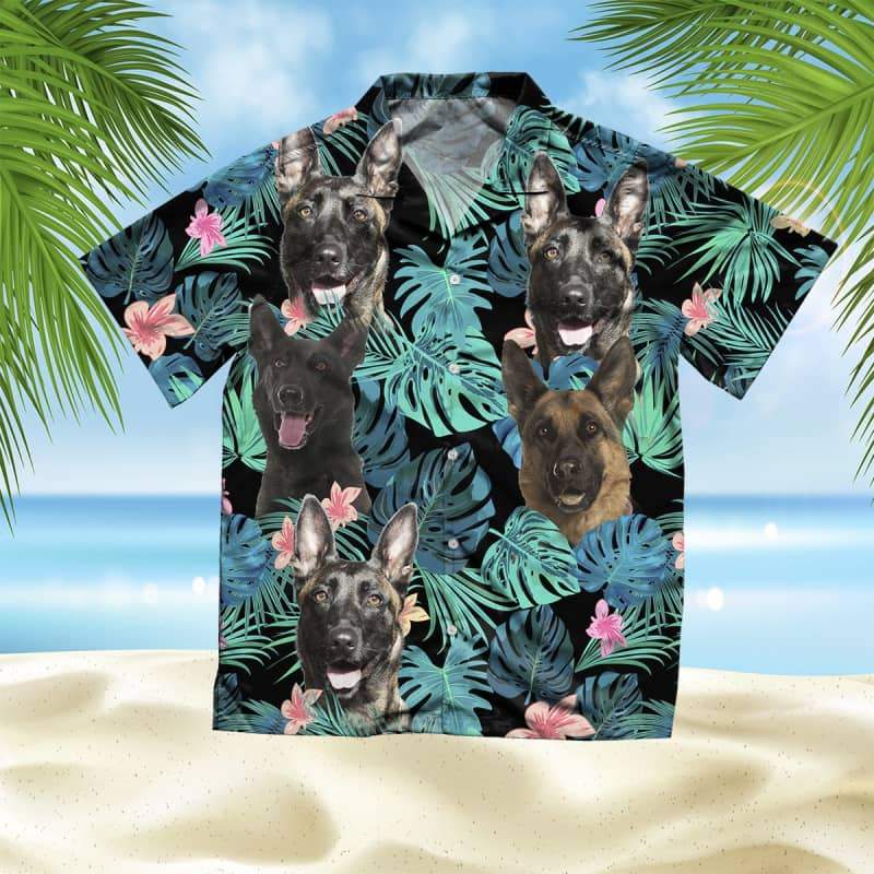 Dutch Shepherd Dog Summer Leaves Hawaii Hawaii Aloha Shirt For Lover Ha16776