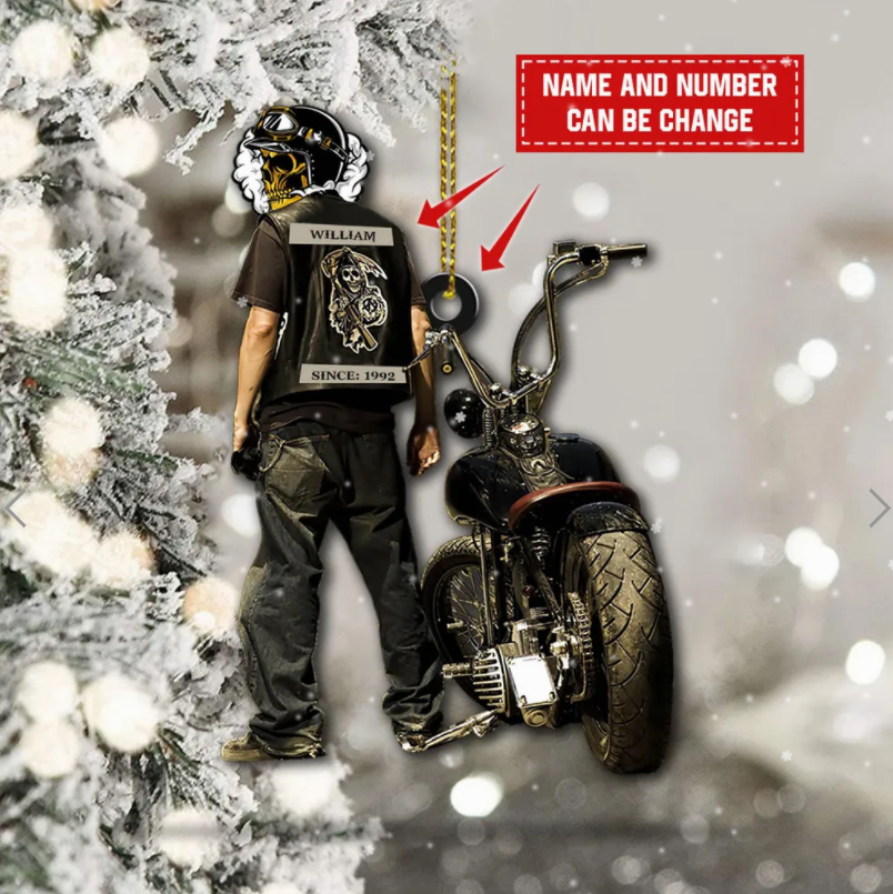 Personalized Biker, Custom Ornaments For Christmas Best Deal