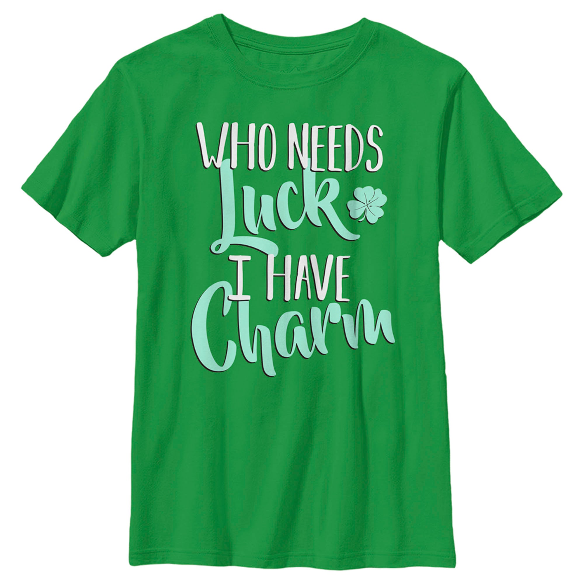 Boy’S Lost Gods St. Patrick’S Day Who Needs Luck I Have Charm T-Shirt