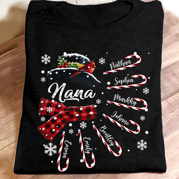 Nana Snowman – New Hat Candy Art | Personalized T-Shirt