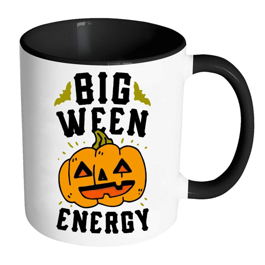 Big Ween Energy Pumpkin Halloween W - Full-Wrap Coffee Colors Accent ...