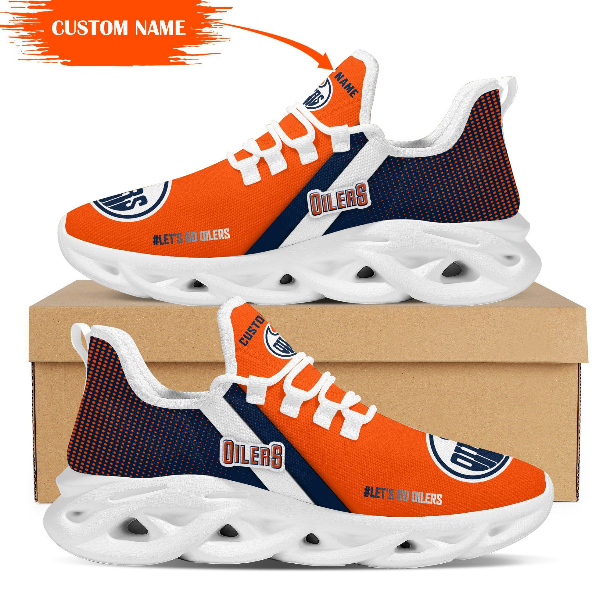 Edmonton Oilers Custom Personalized Max Soul Sneakers Running Sports Shoes For Men Women