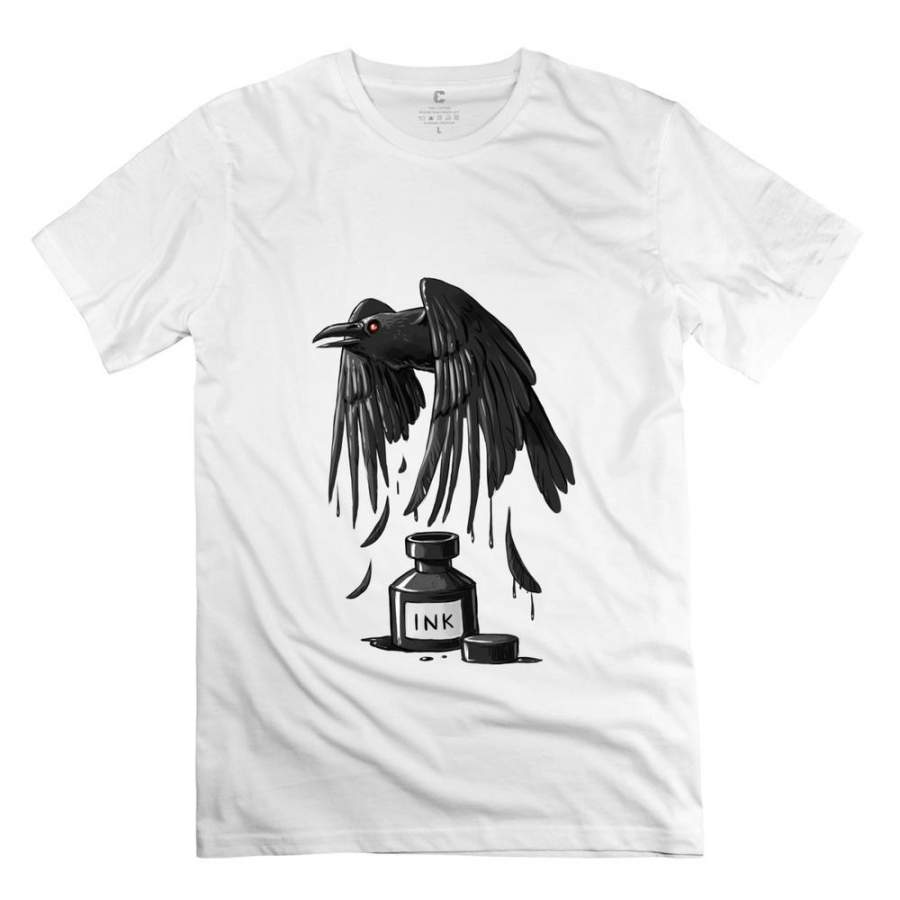 Maleficent Stylish Short Sleeve Ink Crow Men’S T Shirt Customized Men Tshirt