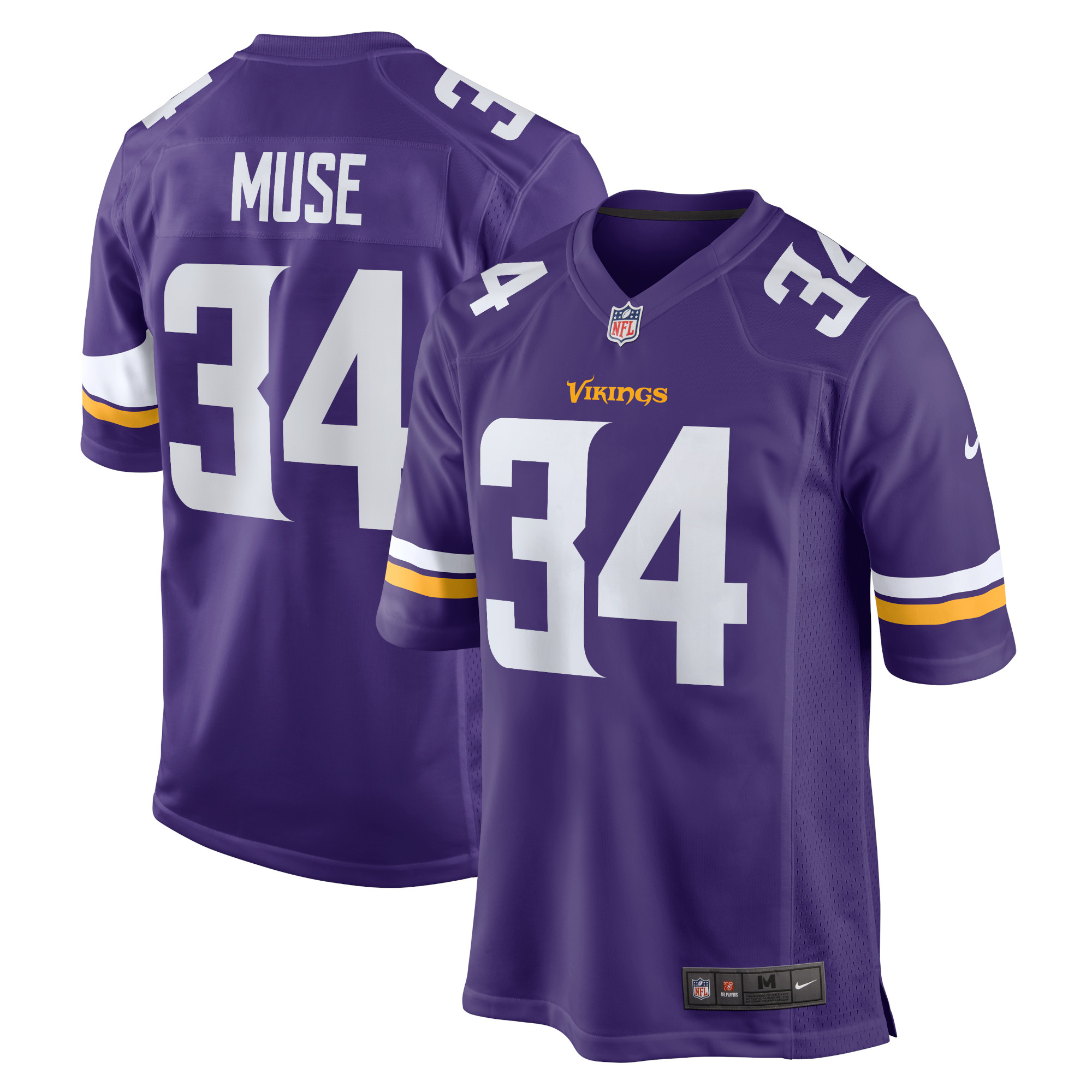 Men’s Minnesota Vikings Nick Muse Purple Home Game Player Jersey